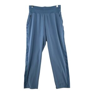 Athleta Nolita Slim‎ Tapered Crop Pants Blue Polyester Spandex Womens Size 10T